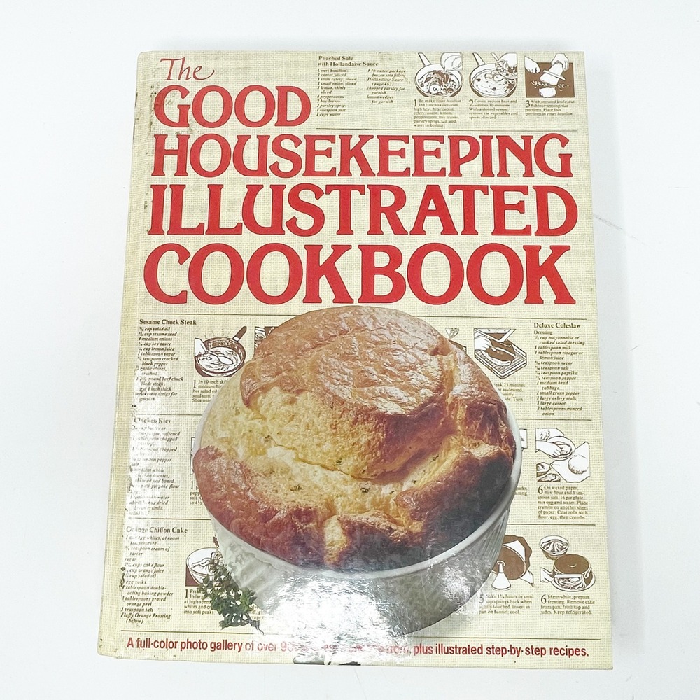 Vintage Good Housekeeping Illustrated Cookbook Tan Good 1980 Hardcover Classic